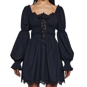 Dolls Kill BOOKISH ESCAPE FIT N’ FLARE DRESS